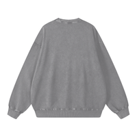 Load image into Gallery viewer, SALTY Embroidered Oversized Sweatshirt | Vintage Washed Coastal Crewneck | Trendy Beachy Streetwear Pullover | Salty Cotton