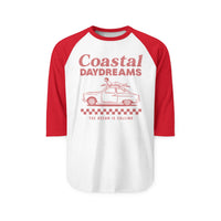 Load image into Gallery viewer, 🏖️Coastal Daydreams! Unisex Three-Quarter Sleeve Raglan Shirt for trendy BeAcH lOvErS!!! Great gift 🏖️
