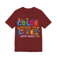 Load image into Gallery viewer, 🧩'Color Outside the Lines ' l Autism Awareness T-Shirt💙