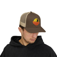 Load image into Gallery viewer, Sunset Duck Trucker Cap – Embroidered Wildlife Snapback