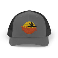 Load image into Gallery viewer, Sunset Duck Trucker Cap – Embroidered Wildlife Snapback