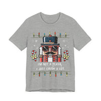 Load image into Gallery viewer, 🎄Funny Nutcracker Christmas Shirt – “I’m Not a Playa, I Just Crush a Lot” Tee | Retro Holiday Pun Tee for Men &amp; Women🎄