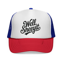 Load image into Gallery viewer, 🧢&quot;Well, Sheeyit!&quot; Funny Trucker Hat – Retro Mesh Unisex Cap 🌴
