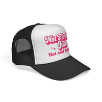 Load image into Gallery viewer, "Not Flirting, Just Hot &amp; Talking" Trucker Hat – Retro Mesh Cap