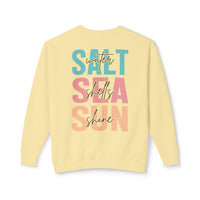 Load image into Gallery viewer, ☀️Saltwater, Seashells &amp; Sunshine Lightweight Crewneck Sweatshirt  — Comfort Colors 🐚
