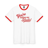 Load image into Gallery viewer, You're Killing Me Smalls Ringer Tee – Retro Quote T-Shirt | Salty Cotton