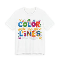 Load image into Gallery viewer, 🧩'Color Outside the Lines ' l Autism Awareness T-Shirt💙