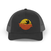 Load image into Gallery viewer, Sunset Duck Trucker Cap – Embroidered Wildlife Snapback