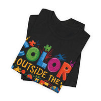Load image into Gallery viewer, 🧩'Color Outside the Lines ' l Autism Awareness T-Shirt💙