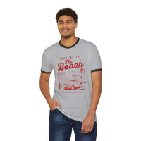 Load image into Gallery viewer, 🏖️Beachy Retro Ringer Tee –Vintage  and Unisex 🏖️

