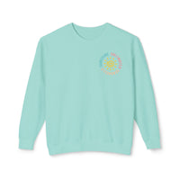 Load image into Gallery viewer, 🌴Saltwater, Seashells &amp; Sunshine — Custom Colors Lightweight Crewneck Sweatshirt by Salty Cotton Designs🌴