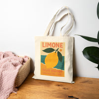 Load image into Gallery viewer, 🍋Lemon Theme Cotton Canvas Tote Bag | Eco-Friendly Market Tote♻️
