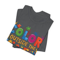 Load image into Gallery viewer, 🧩'Color Outside the Lines ' l Autism Awareness T-Shirt💙