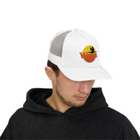 Load image into Gallery viewer, Sunset Duck Trucker Cap – Embroidered Wildlife Snapback