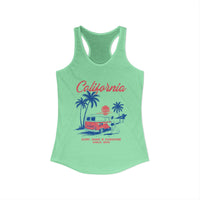Load image into Gallery viewer, 🌊California Surfer🌊~~ Racerback Tank Top by Next Level!  Workouts, Beach day, Vacation or Mom Errands