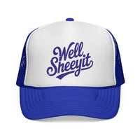 Load image into Gallery viewer, 🧢&quot;Well, Sheeyit!&quot; Funny Trucker Hat – Retro Mesh Unisex Cap 🌴
