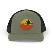 Load image into Gallery viewer, Sunset Duck Trucker Cap – Embroidered Wildlife Snapback