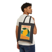 Load image into Gallery viewer, ♻️Lemon Print Cotton Canvas Tote Bag | Eco-Friendly Market Tote, Reusable Shopping Bag, Grocery Bag, Sustainable Gift♻️
