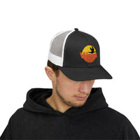 Load image into Gallery viewer, Sunset Duck Trucker Cap – Embroidered Wildlife Snapback