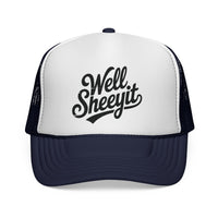 Load image into Gallery viewer, 🧢&quot;Well, Sheeyit!&quot; Funny Trucker Hat – Retro Mesh Unisex Cap 🌴
