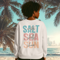 Load image into Gallery viewer, ☀️Saltwater, Seashells &amp; Sunshine Lightweight Crewneck Sweatshirt  — Comfort Colors 🐚
