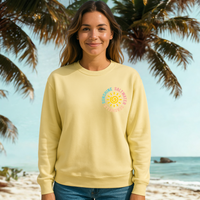 Load image into Gallery viewer, ☀️Saltwater, Seashells &amp; Sunshine Lightweight Crewneck Sweatshirt  — Comfort Colors 🐚
