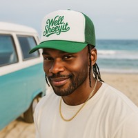 Load image into Gallery viewer, 🧢&quot;Well, Sheeyit!&quot; Funny Trucker Hat – Retro Mesh Unisex Cap 🌴
