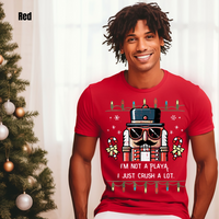 Load image into Gallery viewer, 🎄Funny Nutcracker Christmas Shirt – “I’m Not a Playa, I Just Crush a Lot” Tee | Retro Holiday Pun Tee for Men &amp; Women🎄