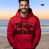 Load image into Gallery viewer, 🎣"The Rodfather" Fishing Hoodie - THE Perfect GIFT for your favorite Fishermen, Salty Cotton Designs🎣