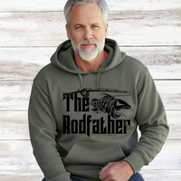Load image into Gallery viewer, 🎣"The Rodfather" Fishing Hoodie - THE Perfect GIFT for your favorite Fishermen, Salty Cotton Designs🎣