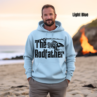 Load image into Gallery viewer, 🎣"The Rodfather" Fishing Hoodie - THE Perfect GIFT for your favorite Fishermen, Salty Cotton Designs🎣