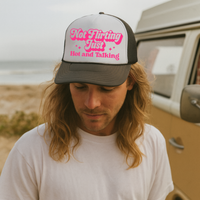 Load image into Gallery viewer, "Not Flirting, Just Hot &amp; Talking" Trucker Hat – Retro Mesh Cap
