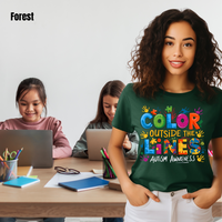 Load image into Gallery viewer, 🧩'Color Outside the Lines ' l Autism Awareness T-Shirt💙