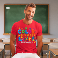 Load image into Gallery viewer, 🧩'Color Outside the Lines ' l Autism Awareness T-Shirt💙