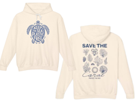Load image into Gallery viewer, 🌊Ocean Conservation Hooded Sweatshirt by Comfort Colors 1467 Unisex | Keep Sea Plastic Free🐢 | Save the Coral 🪸 | Beach Lover Gift