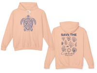 Load image into Gallery viewer, 🌊Ocean Conservation Hooded Sweatshirt by Comfort Colors 1467 Unisex | Keep Sea Plastic Free🐢 | Save the Coral 🪸 | Beach Lover Gift