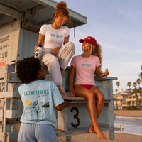 Load image into Gallery viewer, Stay Salty Surf Girl T-shirt | Saltwater Heals Beach Graphic Tee