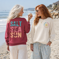 Load image into Gallery viewer, 🌴Saltwater, Seashells &amp; Sunshine — Comfort Colors Crewneck Sweatshirt by Salty Cotton Designs🌴