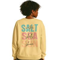 Load image into Gallery viewer, 🌴Saltwater, Seashells &amp; Sunshine — Comfort Colors Crewneck Sweatshirt by Salty Cotton Designs🌴