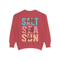 Load image into Gallery viewer, 🌴Saltwater, Seashells &amp; Sunshine — Comfort Colors Crewneck Sweatshirt by Salty Cotton Designs🌴
