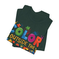 Load image into Gallery viewer, 🧩'Color Outside the Lines ' l Autism Awareness T-Shirt💙