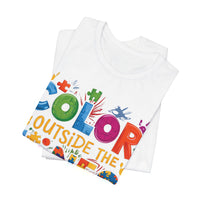 Load image into Gallery viewer, 🧩'Color Outside the Lines ' l Autism Awareness T-Shirt💙