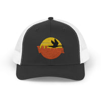 Load image into Gallery viewer, Sunset Duck Trucker Cap – Embroidered Wildlife Snapback
