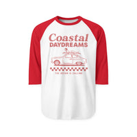 Load image into Gallery viewer, 🏖️Coastal Daydreams! Unisex Three-Quarter Sleeve Raglan Shirt for trendy BeAcH lOvErS!!! Great gift 🏖️
