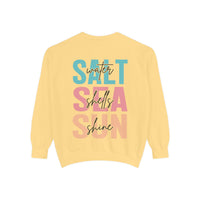 Load image into Gallery viewer, 🌴Saltwater, Seashells &amp; Sunshine — Comfort Colors Crewneck Sweatshirt by Salty Cotton Designs🌴