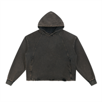 Load image into Gallery viewer, Black hoodie on a white background