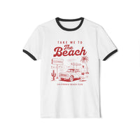 Load image into Gallery viewer, 🏖️Beachy Retro Ringer Tee –Vintage  and Unisex 🏖️
