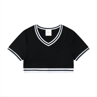 Load image into Gallery viewer, Coastal Essentials Color Block V-Neck Crop Top