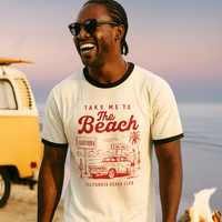 Load image into Gallery viewer, 🏖️Retro Ringer Tee – Classic Fit 100% Cotton Vintage Unisex T-Shirt by Salty Cotton Designs🏖️