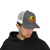 Load image into Gallery viewer, Sunset Duck Trucker Cap – Embroidered Wildlife Snapback